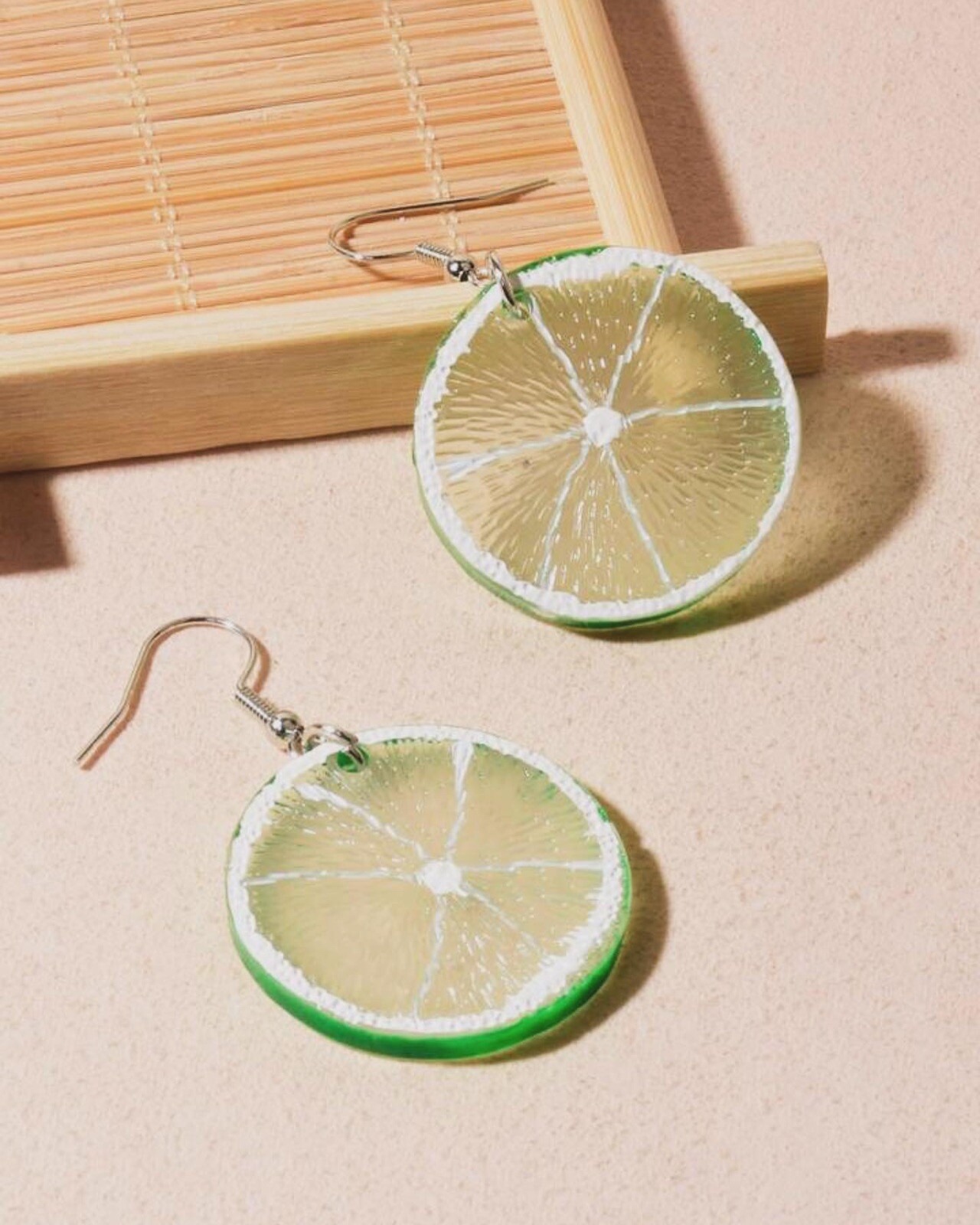 Lime Slice Dangle Earrings - image 2