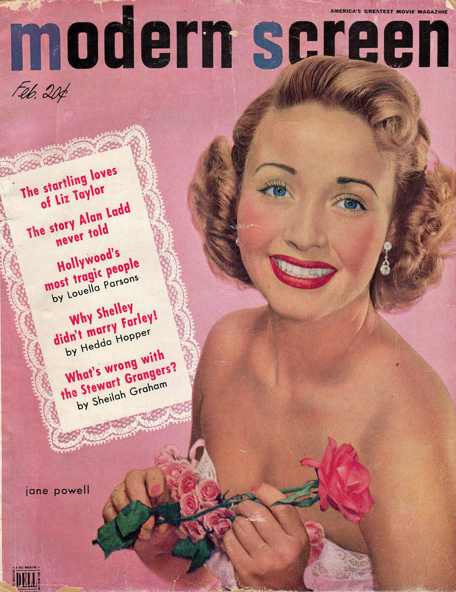 Modern Screen February 1952 - Jane Powell cover