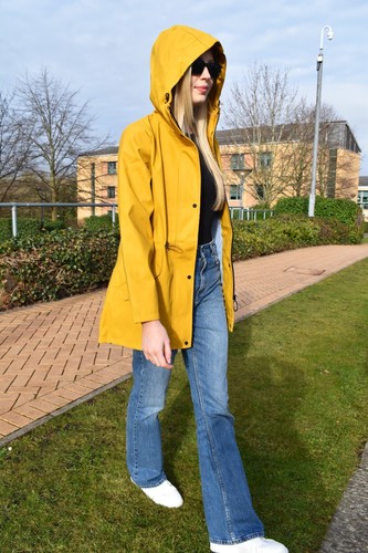 Women's Casual Premium Water Resistant Rubber Rain Parka. Outdoors, Plus Sizes. - Picture 10 of 34
