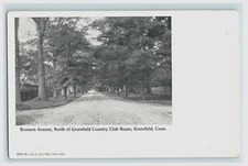 Bronson Avenue. North of Greenfield Country Club House Greenfield CT Early View