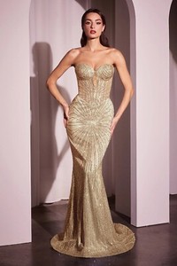 Gold Strapless Dress | eBay