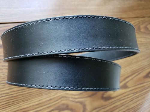 Mens Classic Black Leather Belt Size 48 