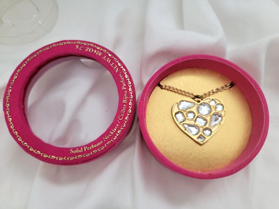Juicy Couture VIVA LA JUICY Solid Perfume Heart Locket Rhinestone Necklace