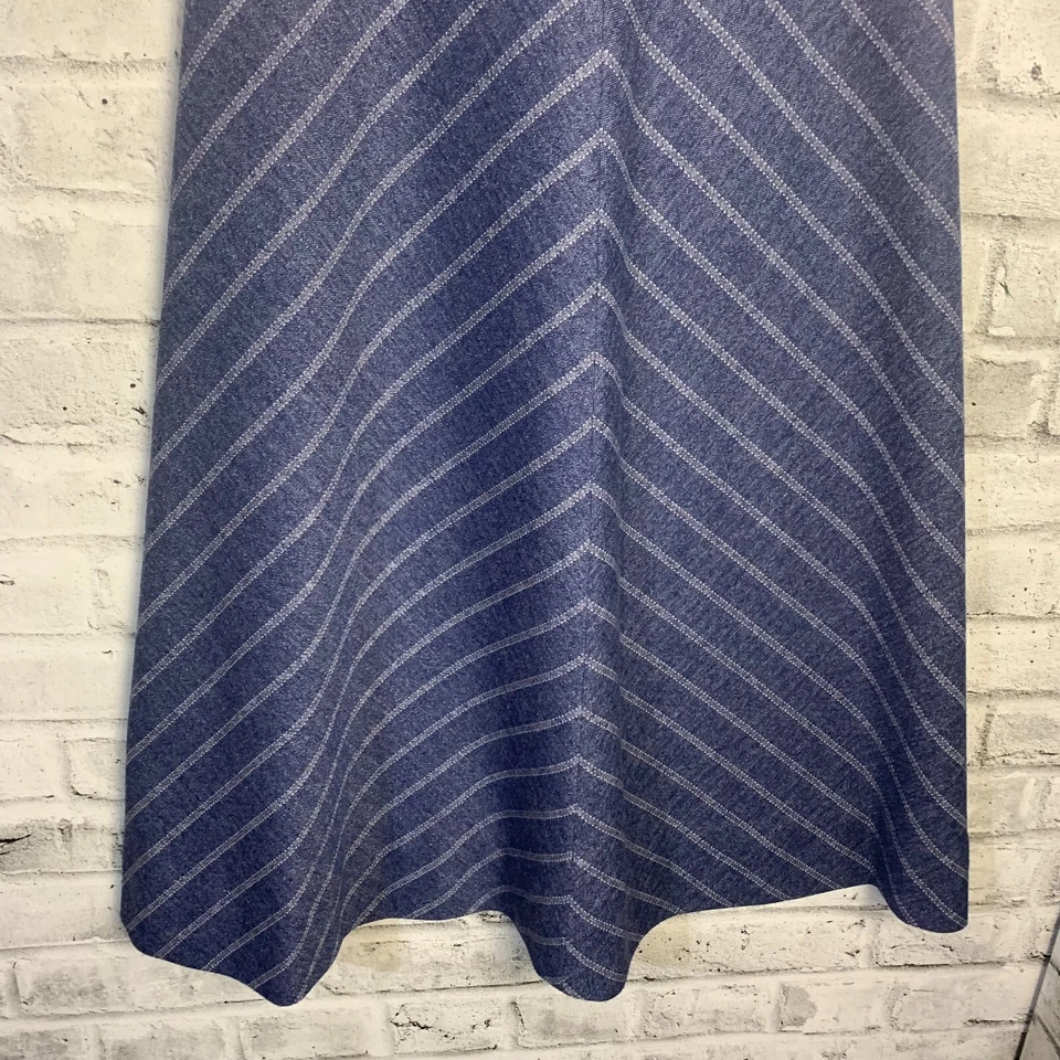 Vintage Maxi Skirt High Rise Blue Stripe Handmade Sz XS 60s 70s Boho Cottagecore - Image 3 of 4