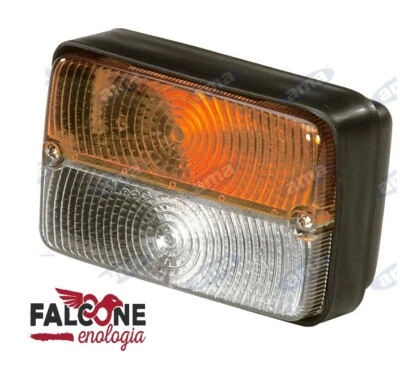 AMA COPPIA FANALI ANTERIORI LUCE E FRECCIA TRATTORE FIAT LANDINI ESCAVATORE MULETTO