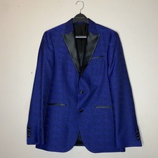 Egara Slim Fit Royal Blue Brushed Dinner Jacket 38S Prom