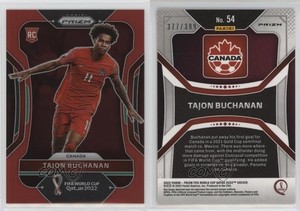 2022 Panini Prizm World Cup Qatar Red Prizm /399 Tajon Buchanan #54