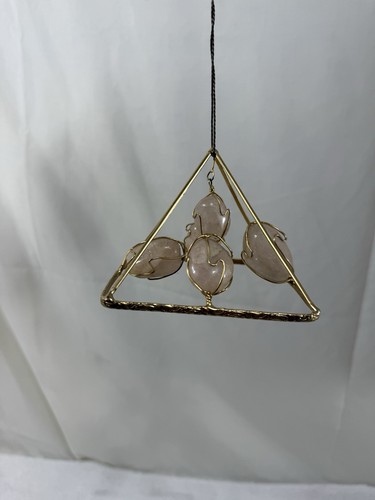 Metal Pyramid For Cleansing & Charging Crystals - Meditation Quartz Suncatcher