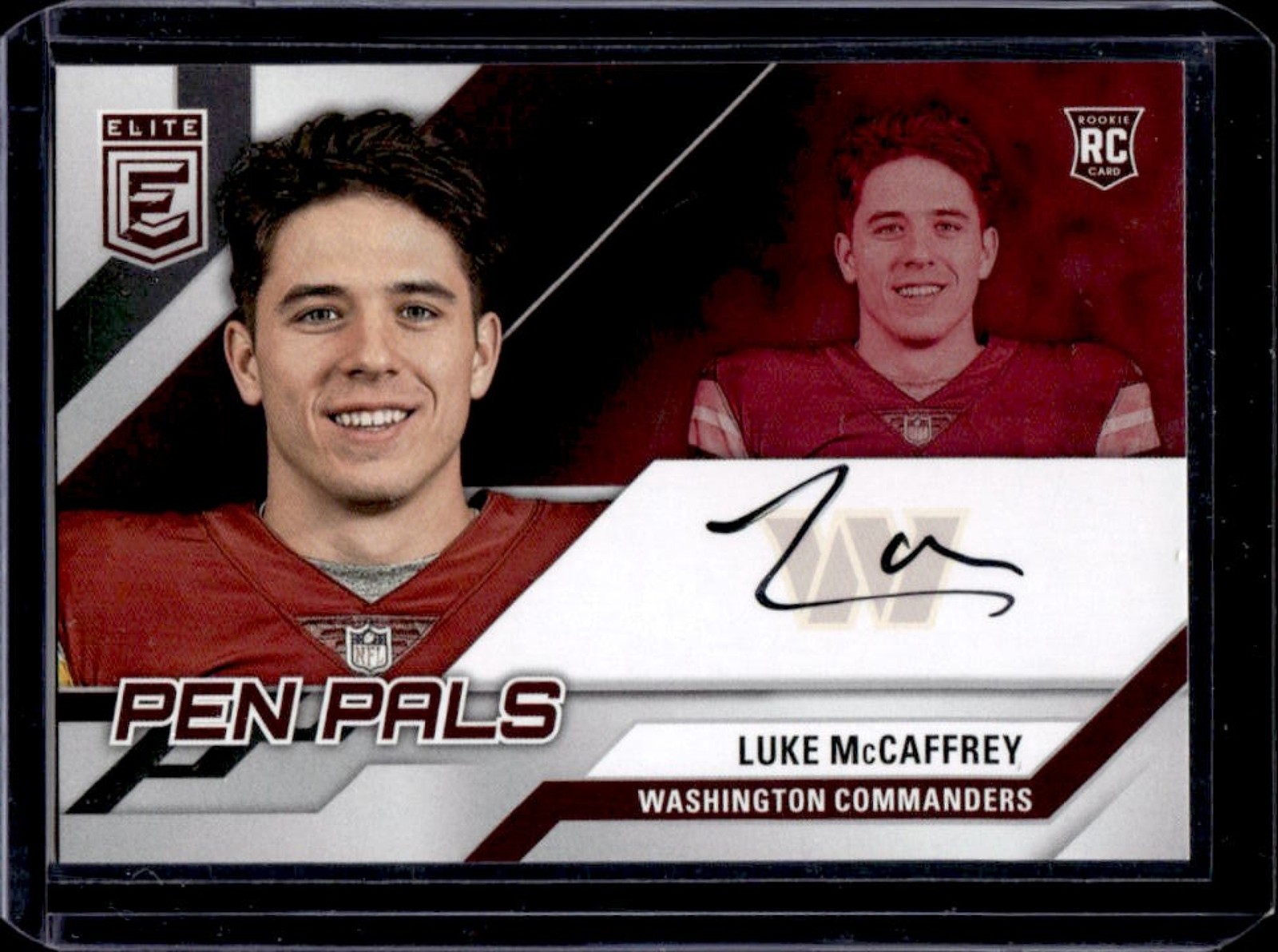 Luke McCaffrey Panini Donruss Elite Pen Pals #PALLMC Base