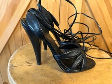 Bakers black gladiator heels, size 6B