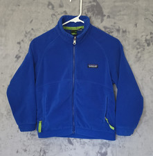 Patagonia Unisex Kids S 7-8 Blue Full Zip Fleece Jacket w/ Pockets 14