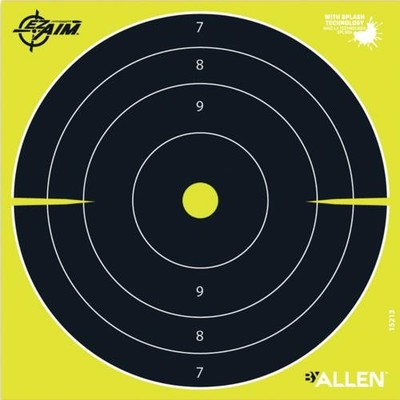 Allen 15213 EZ Aim Splash Non-Adhesive Bullseye Target 8x8 25/ct