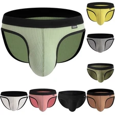 Hot Sale Briefs Male Elastic Waist Briefs Low Rise Bulge Pouch Underpants