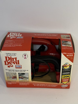#ad Red Dirt Devil ULTRA Powerful 4 Amp Motor Hand Vacuum Vac W Box amp; Extra Bag $25.00