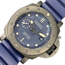 PANERAI Submersible Quaranta Azzurro Carbotech Automatic Mens Watch #OK399