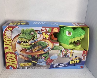 Hot Wheels Diecast City T-Rex Blaze Battle Playset NEW 4+ | eBay