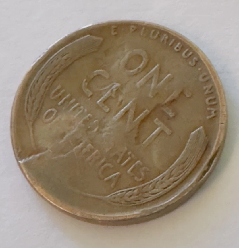 1939 Lincoln Wheat Penny Copper Circulated Coin Planchet ERROR Free Shipping - Image 2 of 4