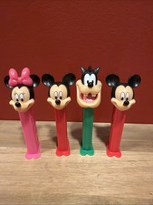 Disney Mickey Minnie Mouse Pez Lot Of 4 Candy Dispensers
