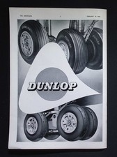 Original 1954 Advert Dunlop Aircraft Tyres Wheels Landing Gear