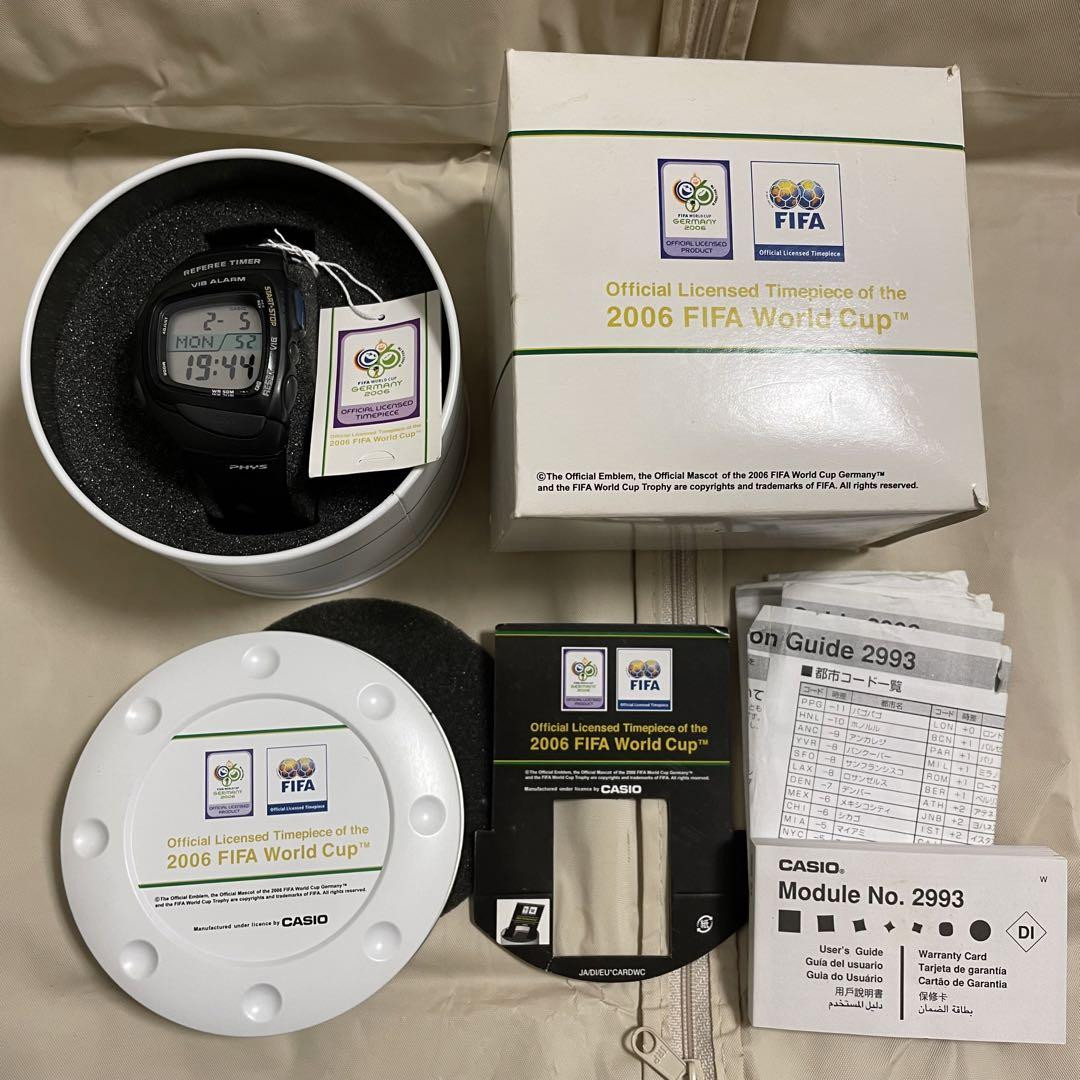 Rare 2006 FIFA W杯 限定 Casio Referee Timer Casio Referee Timer 2006 FIFA World Cup Limited Men's Watch Black