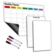Magnetic Dry Erase Planner for 14.6” x 11.6”, 7.3" x 11.6", Multicolor 