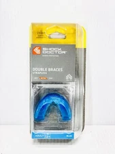 Shock Doctor Double Braces Strapless Mouth Guard - Adult Age 12+, Blue