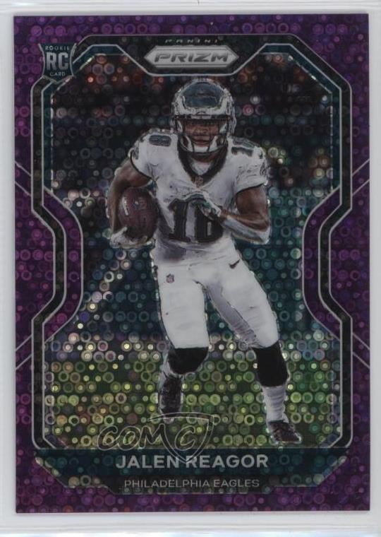 2020 Panini Prizm Rookie No Huddle Purple Prizm /35 Jalen Reagor #342 Rookie RC