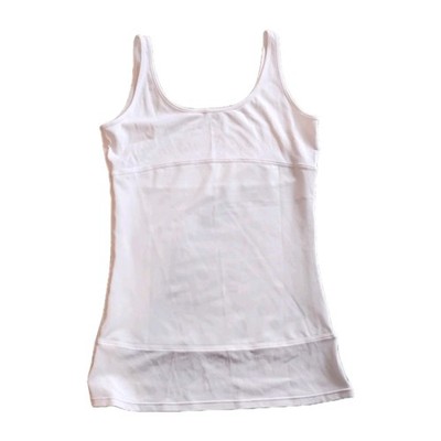 Yummie Tummie Camisole Medium White Seamless Shaping Shapewear 3 Panel FirmWare