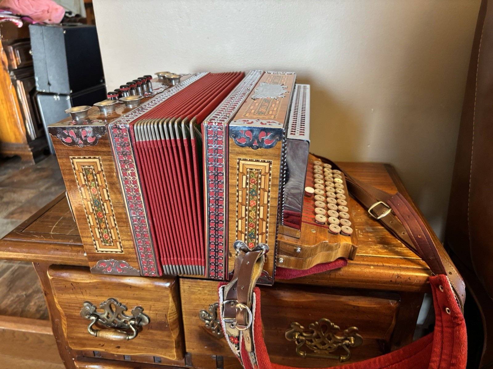 Slovenian Melodija 3 Row Diatonic Button Box Accordion Steirische Harmonika CFBb