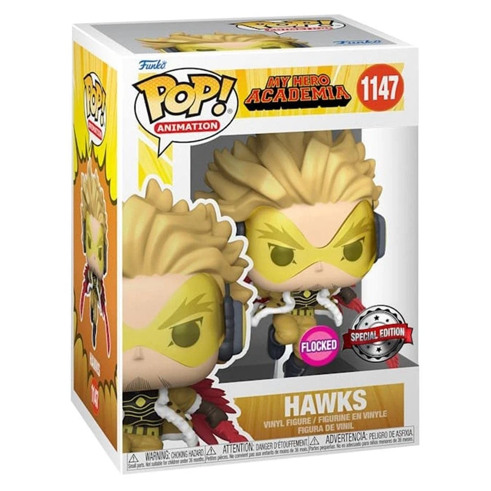 Funko POP! My Hero Academia - Hawks #1147 [Flocked] Chalice Collectibles