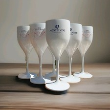 6 Bicchieri Calice Flute Prosecco Champagne In Plastica Infrangibile Montelvini