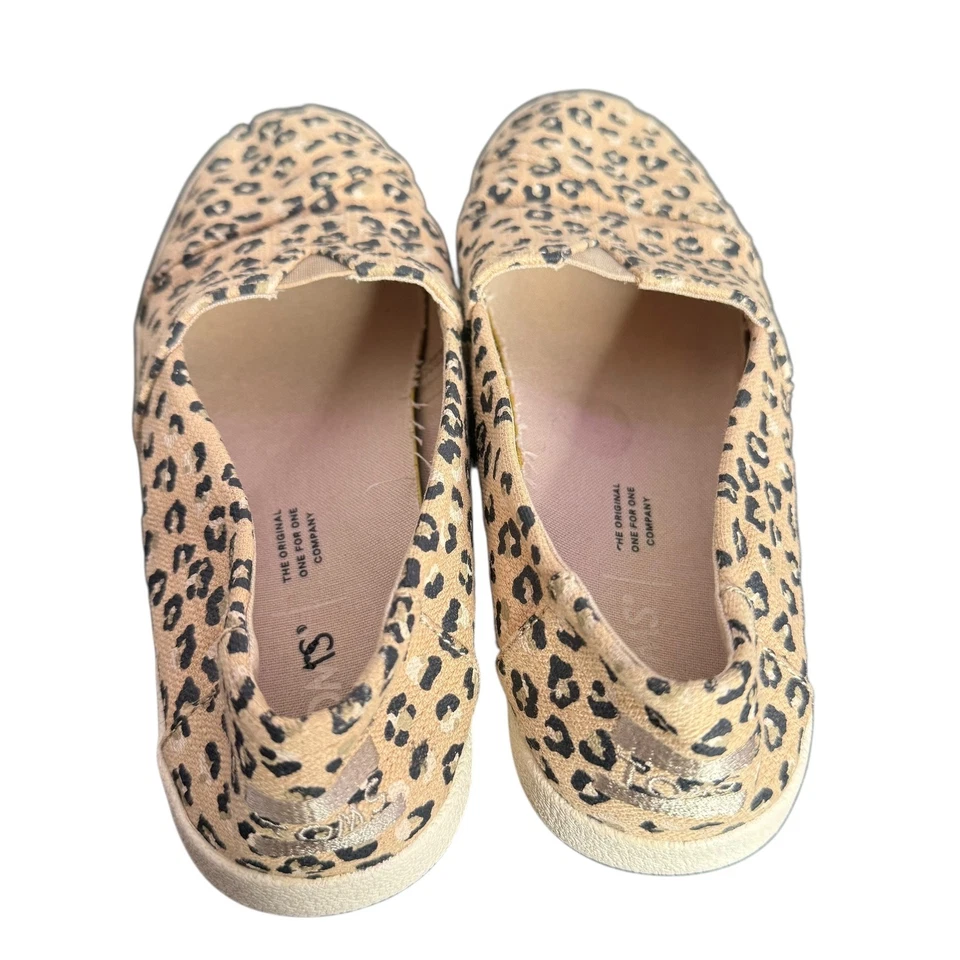 TOMS Avalon леопард печать холст поскользнуться на туфли комфорт плоскостях женщин размер 6,5 - Изображение 3 из 4