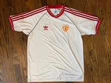 Manchester United Sharp Retro Away White Kit Adidas Size XL