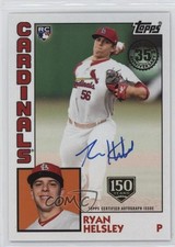 2019 Update 1984 Topps Baseball 150th Anniversary 3/150 Ryan Helsley Auto 0fo5