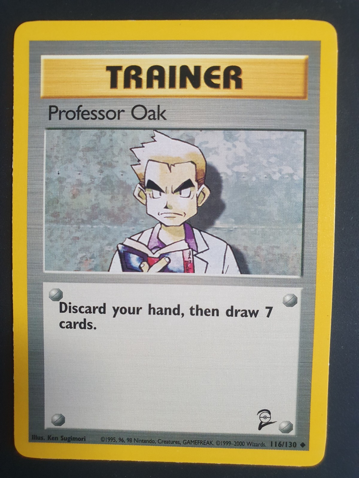 Professor Oak 116/130 Trainer - Base Set 2 - Pokemon Card - Lightly Played
