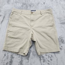 Chaps Shorts Mens 36 Tan Khaki Stretch Cotton Chino Casual Preppy Golf Office