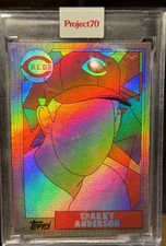 2021 TOPPS PROJECT 70 SPARKY ANDERSON BY FUCCI - RAINBOW FOIL INSERT #261