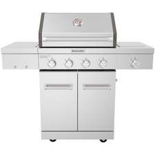 KitchenAid Edelstahl-Gasgrill mit Seitenbrenner (inkl. Abdeckhaube) …