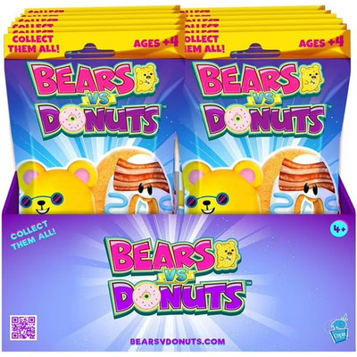 Full Case LOT OF 12 Bears VS Donuts Blind Packs - Surprise Plush in Pack NEW!