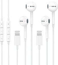 2 Pack Wired Headphones for iPhone Earbuds with Built-in Microphone  Volume Con