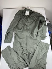 Coveralls Flyers CWU-27/P Sage Green Flight Suit Summer 44L Military USA VTG 80s