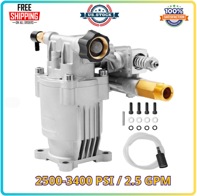 3400 Psi Pressure Washer Pump 3/4" Shaft Horizontal for Honda Briggs RYOBI Parts