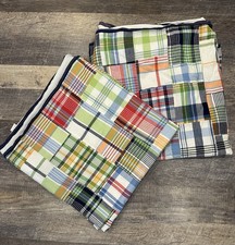 Pottery Barn Kids Madras Curtains 2 Panels 43...
