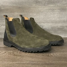 Allen Edmonds Discovery Suede Chelsea Boots Sz 10.5 Hunting Green 4941-120728