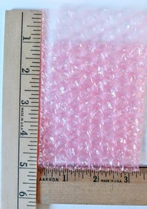100 - 3"×4" Anti-Static Bubble Out Pink Pouches Bags W/ Flap *NOT Self Seal*