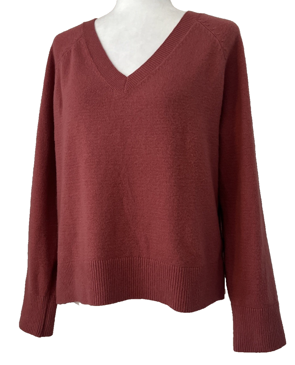 Old Navy Womens So Soft Loose V-Neck Sweater Sedimentary