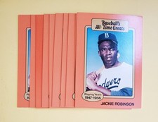 (10) 1987 Hygrade All-Time Greats Orange Border #NNO Jackie Robinson - Dodgers