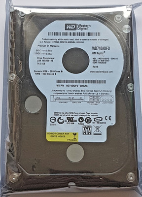 74 GB Western Digital Raptor WD740ADFD-00NLR5 10K 16MB HDD 3.5'' Festplatte Neu