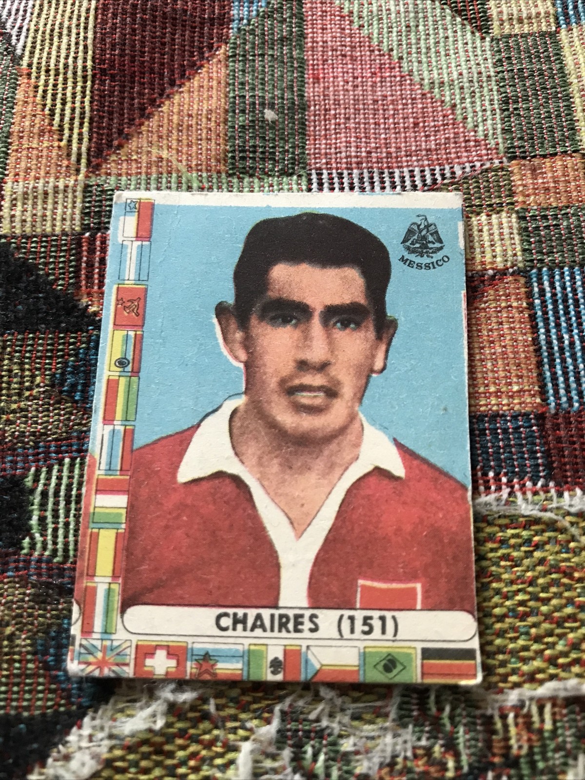 Edizione Lampo 1962 Figurina Calciatori N. 151 Chaires del Messico