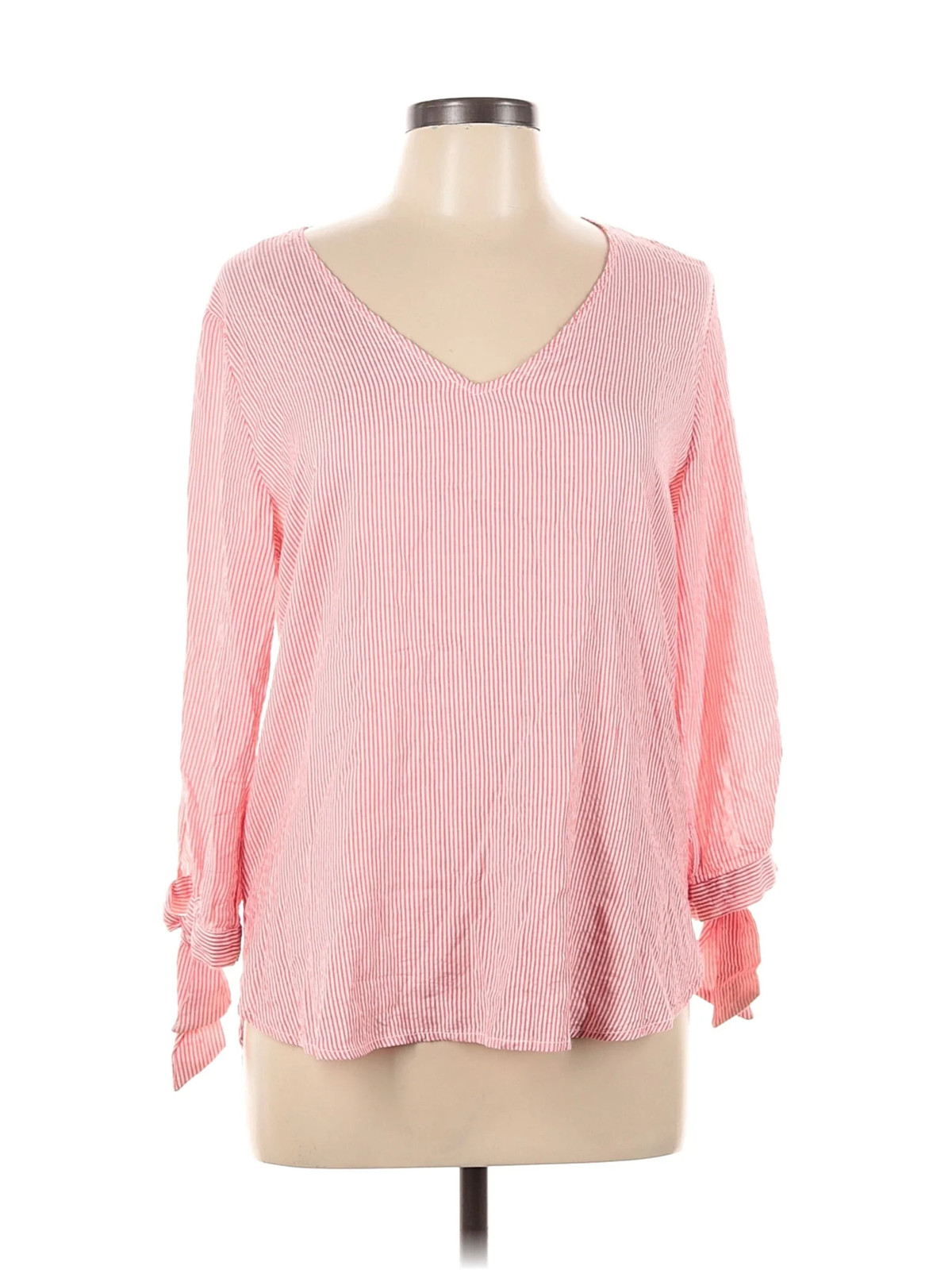 H&M L.O.G.G. Women Pink Long Sleeve Blouse 6
